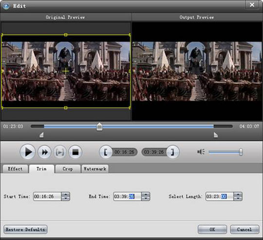 Trim video length