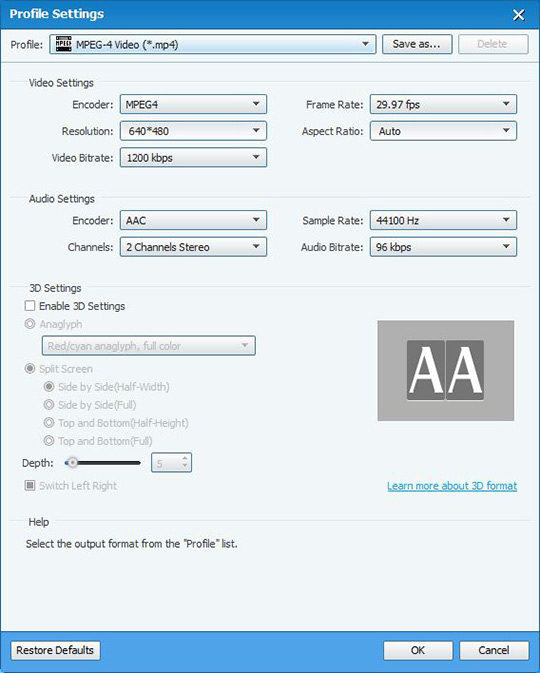 output-settings